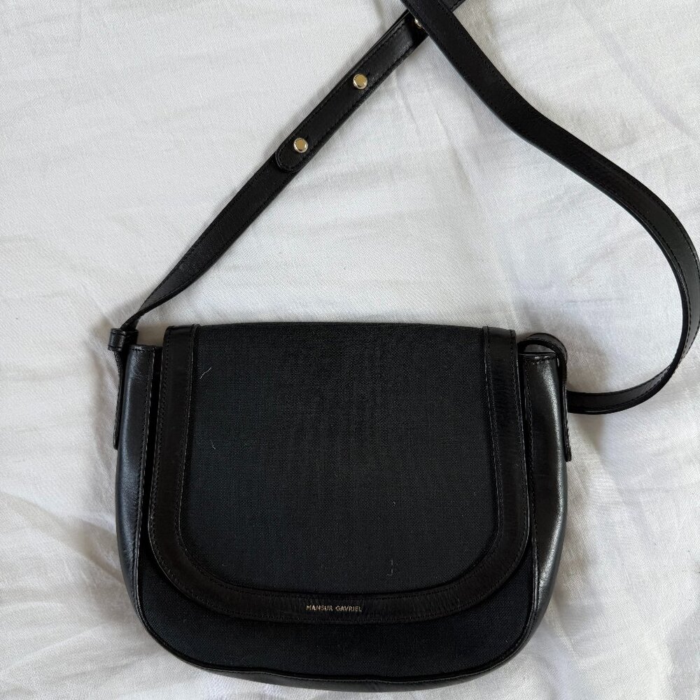 Mansur Gavriel Classic Crossbody Bag Leather/Linen